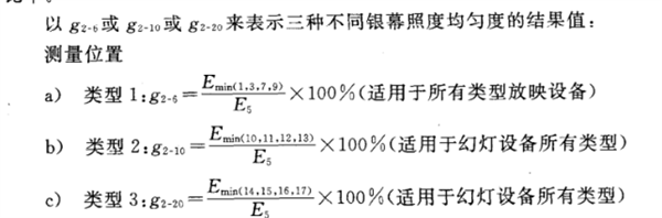 室內(nèi)放映幻燈、投影放映設(shè)備銀幕照度的測(cè)定方法3